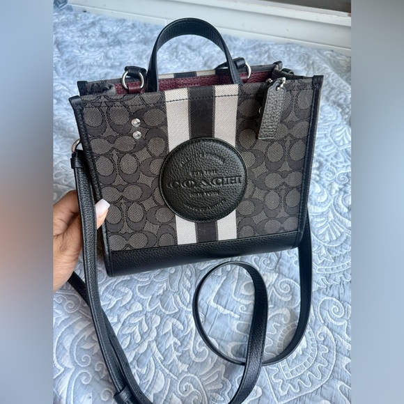 Coach Black and Brown Patterned Crossbody Bag - Picture 1 of 9